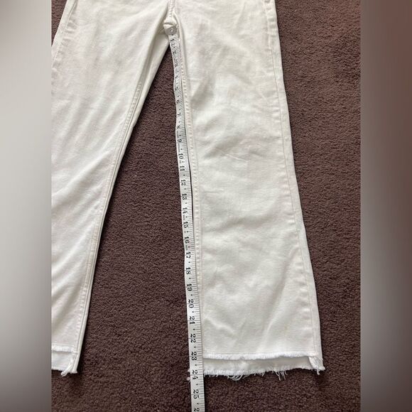 Zara High Waist Raw Hem Straight Leg - Picture 10 of 10